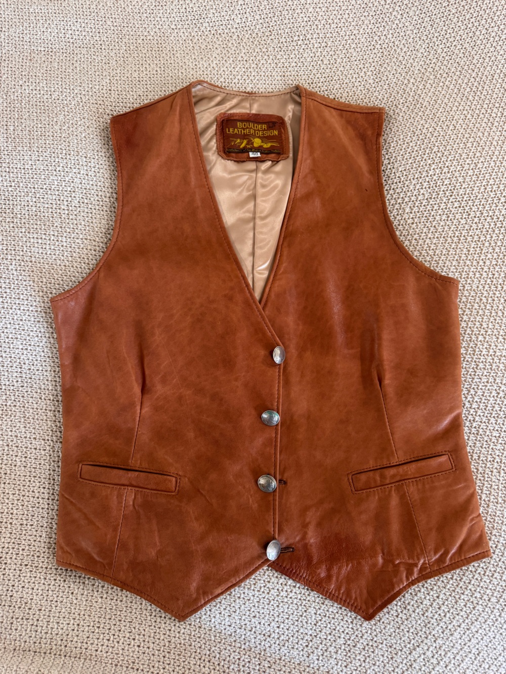Vintage Chestnut Leather Vest